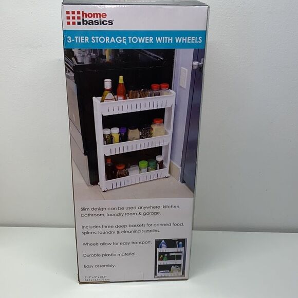 🔥Home Basics 21.5-in W x 28.75-in H White Freestanding Utility Storage Cabine - Picture 8 of 12